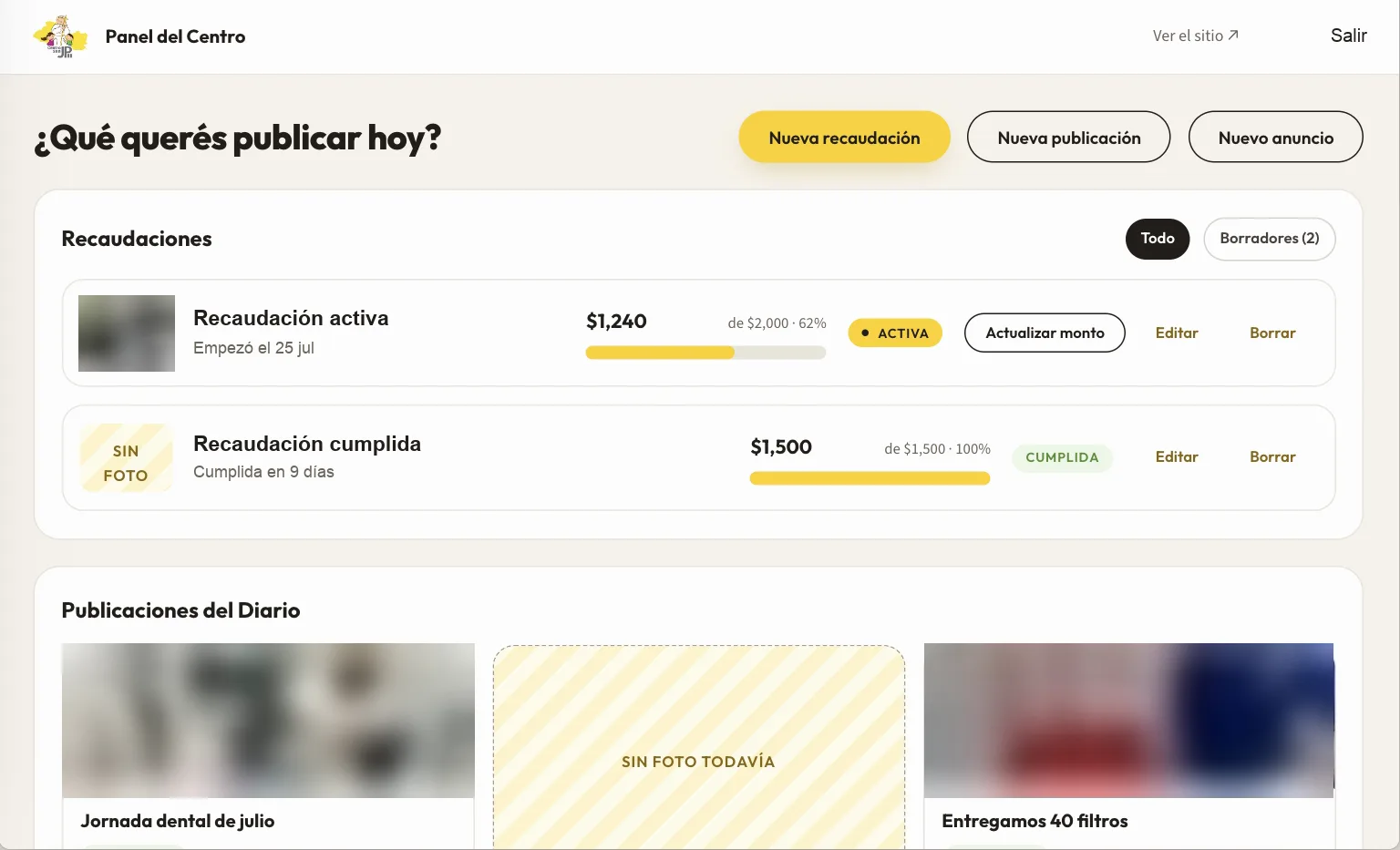 Custom website editor app screen